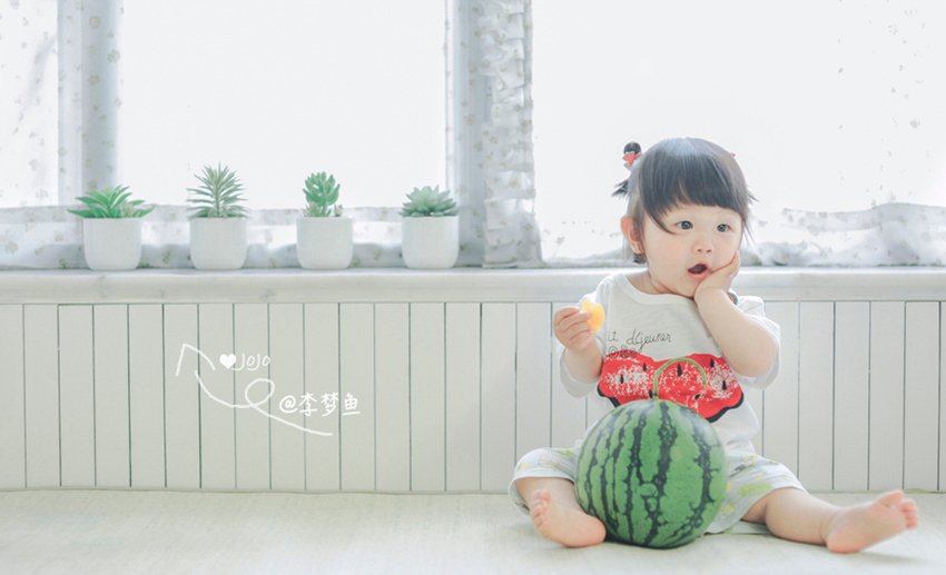 一颗西瓜能拍出怎样的儿童写真