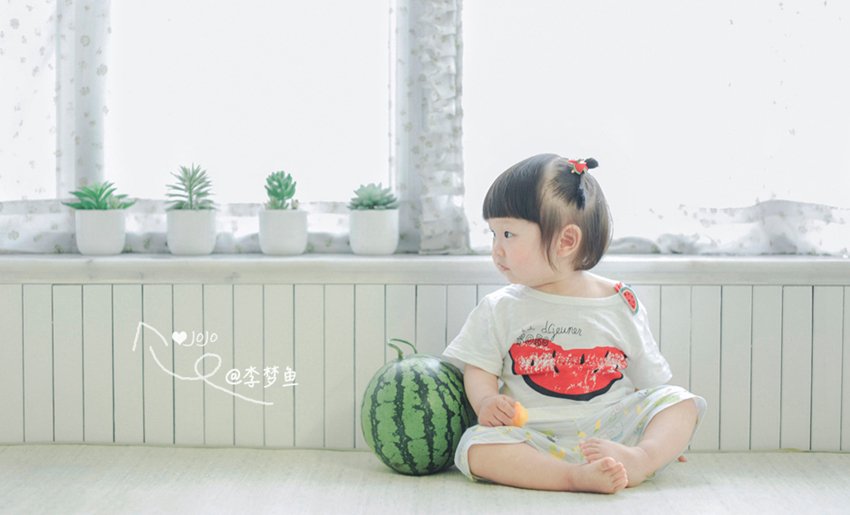 一颗西瓜能拍出怎样的儿童写真
